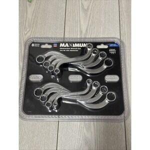 Maximum 8pc S Shape Obstruction Wrench Set Metric Offset Box End Tight Access